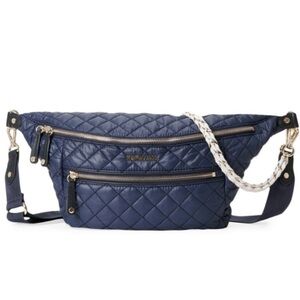 MZ Wallace Large Crosby Sling Navy/White